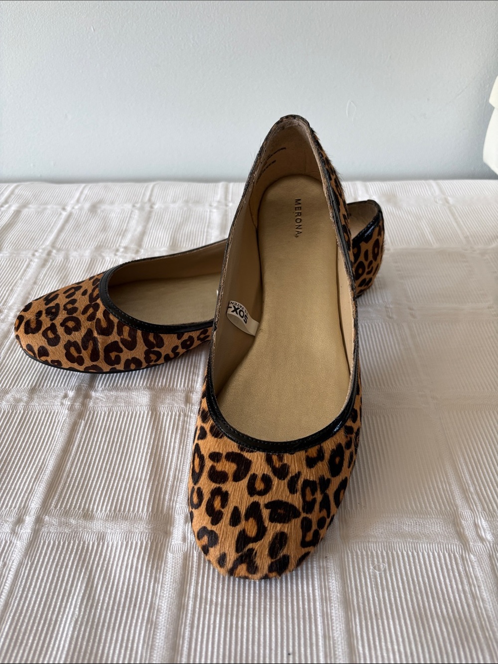 Merona Leopard-Print Ballet Flats in Tan and Black